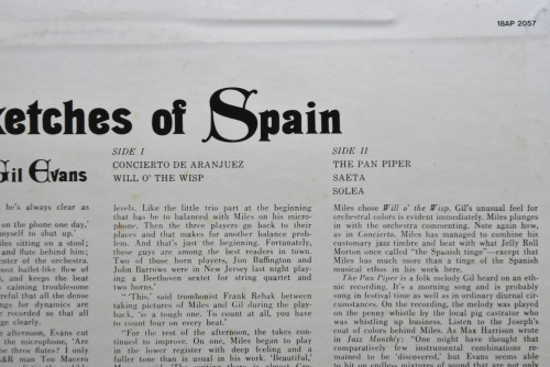 Miles Davis [마일스 데이비스] ‎- Sketches Of Spain - 중고 수입 오리지널 아날로그 LP