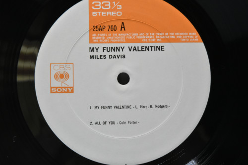 Miles Davis [마일스 데이비스] ‎- My Funny Valentine - Miles Davis In Concert - 중고 수입 오리지널 아날로그 LP