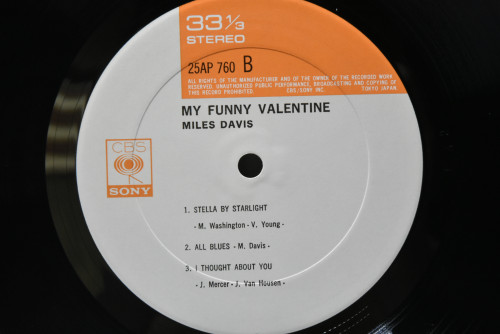 Miles Davis [마일스 데이비스] ‎- My Funny Valentine - Miles Davis In Concert - 중고 수입 오리지널 아날로그 LP