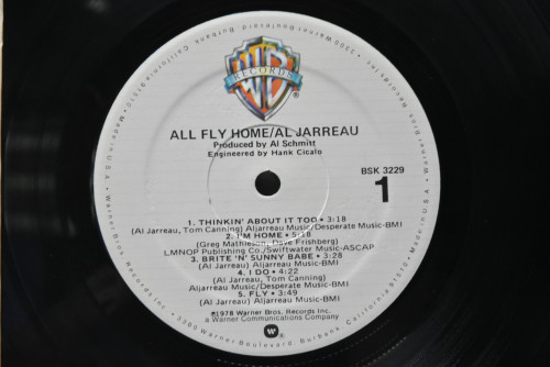 Al Jarreau [알 재로] - All Fly Home ㅡ 중고 수입 오리지널 아날로그 LP