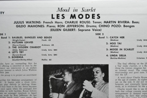 Les Modes ‎- Mood In Scarlet - 중고 수입 오리지널 아날로그 LP