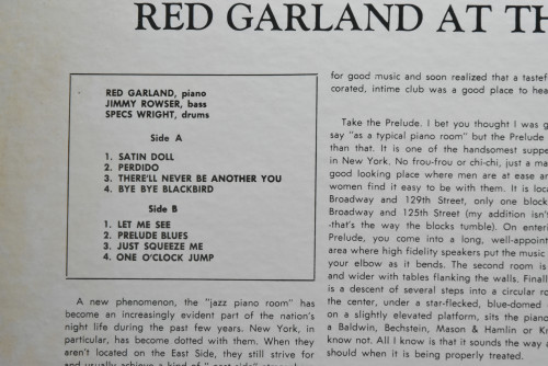 Red Garland [레드 갈란드] ‎- At The Prelude - 중고 수입 오리지널 아날로그 LP