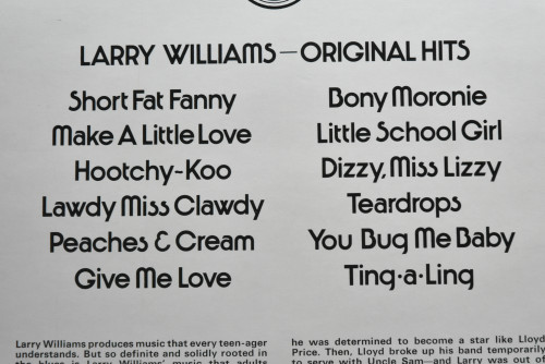 Larry Williams [래리 윌리암스] - Original Hits - 중고 수입 오리지널 아날로그 LP