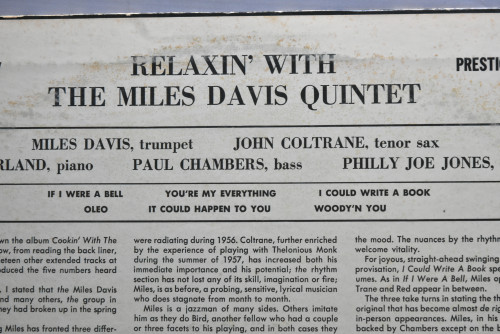 The Miles Davis Quintet ‎[마일스 데이비스] - Relaxin&#039; With The Miles Davis Quintet  - 중고 수입 오리지널 아날로그 LP