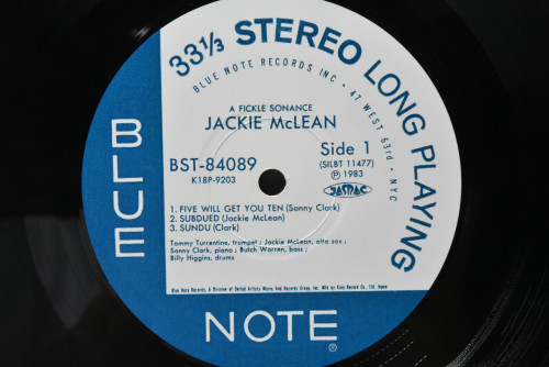 Jackie Mclean [재키 맥린] ‎- A Fickle Sonance (KING) - 중고 수입 오리지널 아날로그 LP