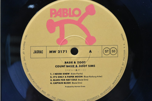 Count Basie / Zoot Sims [카운트 베이시, 주트 심스] - Basie &amp; Zoot - 중고 수입 오리지널 아날로그 LP