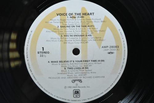 Carpenters [카펜터스] - Voice Of The Heart ㅡ 중고 수입 오리지널 아날로그 LP