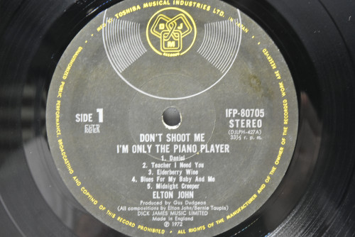 Elton John [엘튼 존]  - Don&#039;t Shoot Me I&#039;m Only The Piano Player ㅡ 중고 수입 오리지널 아날로그 LP