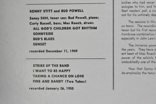 Sonny Stitt / Bud Powell / J.J. Johnson [소니 스팃, 버드 파웰, 제이제이 존슨] - Sonny Stitt / Bud Powell / J.J. Johnson - 중고 수입 오리지널 아날로그 LP