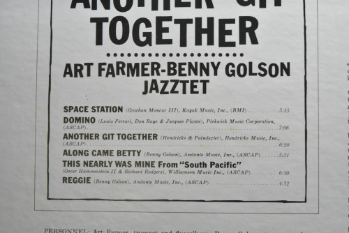 Art Farmer Benny Golson Jazztet [아트 파머, 베니 골슨] ‎- Another Git Tohether - 중고 수입 오리지널 아날로그 LP