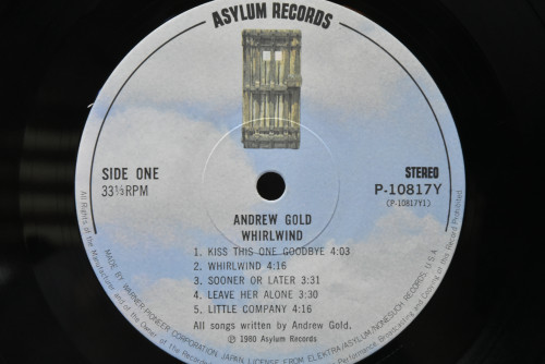 Andrew Gold [앤드류 골드] - Whirlwind ㅡ 중고 수입 오리지널 아날로그 LP