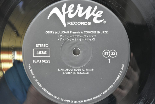Gerry Mulligan &amp; The Concert Jazz Band [게리 멀리건] ‎- Gerry Mulligan Presents A Concert In Jazz - 중고 수입 오리지널 아날로그 LP
