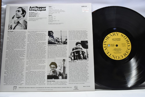 Art Pepper [아트 페퍼] ‎- Living Legend - 중고 수입 오리지널 아날로그 LP