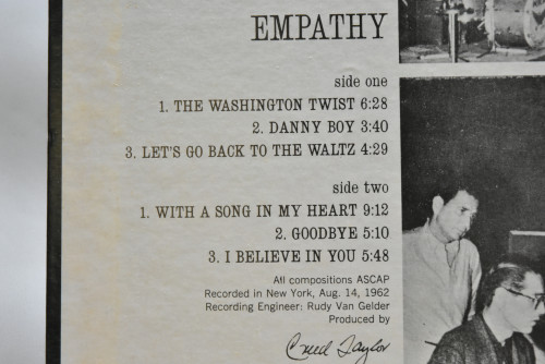 Bill Evans / Shelly Manne With  Monty Budwig [빌 에반스] ‎- Empathy - 중고 수입 오리지널 아날로그 LP