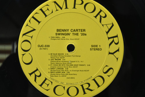 The Benny Carter Quartet [베니 카터] ‎- Swingin&#039; The &#039;20s (OJC) - 중고 수입 오리지널 아날로그 LP
