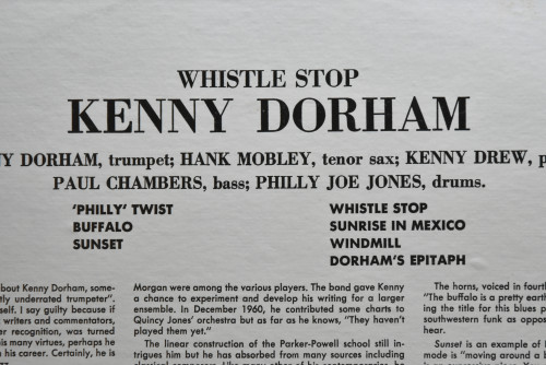 Kenny Dorham [케니 도햄] ‎- Whistle Stop (UA bluewhite) - 중고 수입 오리지널 아날로그 LP