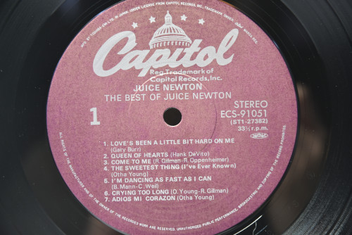 Juice Newton [쥬시 뉴튼] - The Best Of Juice Newton ㅡ 중고 수입 오리지널 아날로그 LP