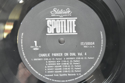 Charlie Parker [찰리 파커]‎ - Charlie Parker On Dial Volume 4 - 중고 수입 오리지널 아날로그 LP