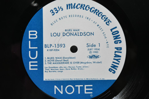 Lou Donaldson [루 도날드슨] ‎- Blues Walk - 중고 수입 오리지널 아날로그 LP