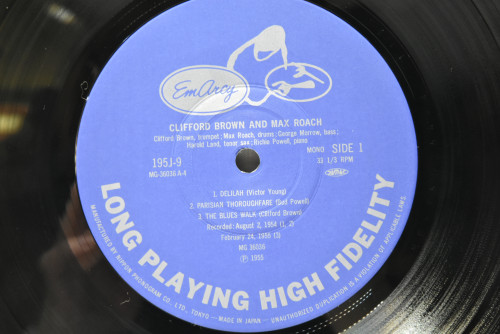 Clifford Brown And Max Roach [클리포드 브라운, 맥스 로치] - Clifford Brown And Max Roach - 중고 수입 오리지널 아날로그 LP