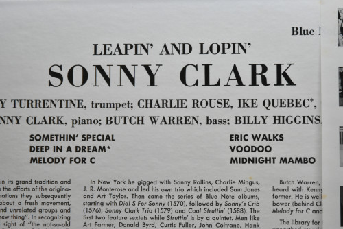 Sonny Clark [소니 클락] ‎- Leapin&#039; And Lopin&#039; (King) - 중고 수입 오리지널 아날로그 LP