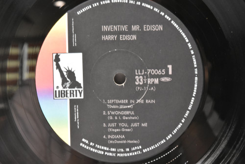 Harry Edison [해리 에디슨]‎ - The Inventive Mr. Edison - 중고 수입 오리지널 아날로그 LP