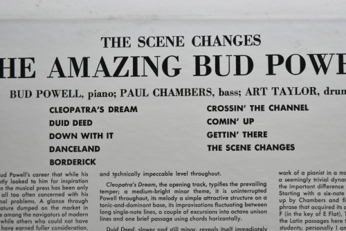The Amazing Bud Powell [버드 파웰] ‎- The Scene Changes - 중고 수입 오리지널 아날로그 LP