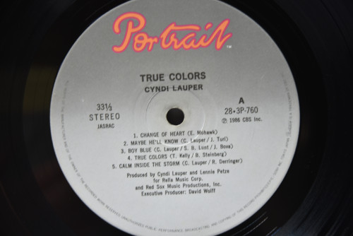 Cyndi Lauper [신디 로퍼] - True Colors ㅡ 중고 수입 오리지널 아날로그 LP