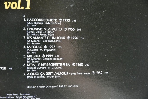 Edith Piaf [에디트 피아프] - Disque D&#039;Or - Vol. 1 ㅡ 중고 수입 오리지널 아날로그 LP