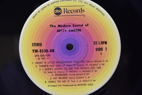 Betty Carter [베티 카터] ‎- The Modern Sound Of Betty Carter - 중고 수입 오리지널 아날로그 LP
