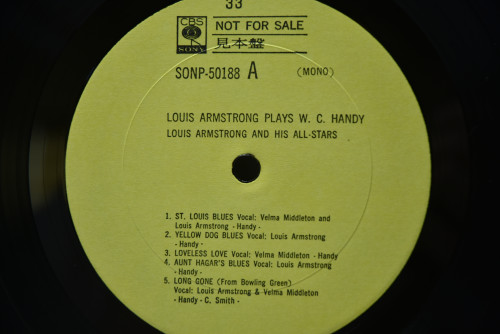 Louis Armstrong [루이 암스트롱] ‎- Plays W.C. Handy - 중고 수입 오리지널 아날로그 LP