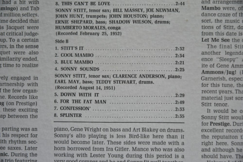 Sonny Stitt [소니 스팃] ‎- Stitt&#039;s Bits, Vol. 2 - 중고 수입 오리지널 아날로그 LP