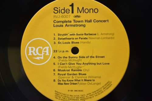 Louis Armstrong [루이 암스트롱] ‎- Complete Town Hall Concert - 중고 수입 오리지널 아날로그 LP