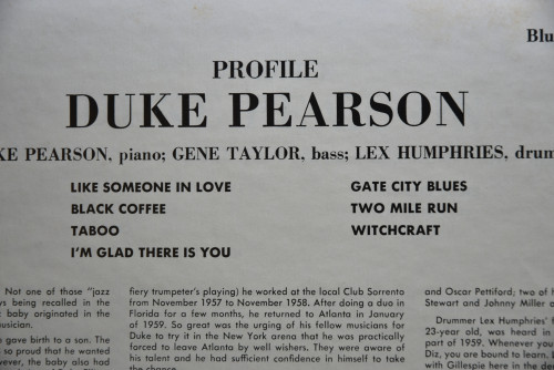 Duke Pearson [듀크 피어슨] ‎- Profile (UA) - 중고 수입 오리지널 아날로그 LP