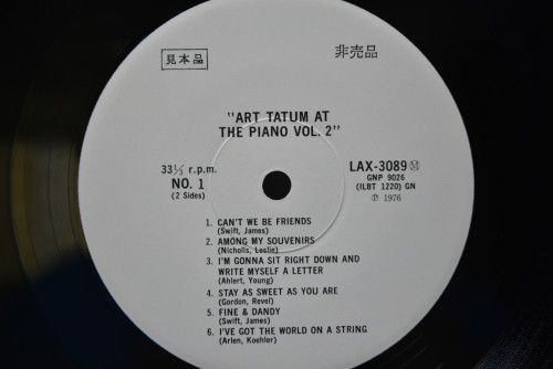 Art Tatum [아트 테이텀] - Art Tatum At The Crescendo Vol. ll  - 중고 수입 오리지널 아날로그 LP