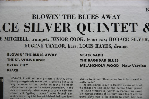 The Horace Silver Quintet &amp; The Horace Silver Trio [호레이스 실버] ‎- Blowin&#039; The Blues Away (모노 초반) - 중고 수입 오리지널 아날로그 LP