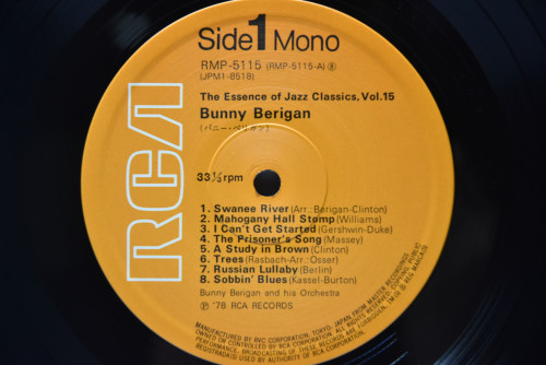 Bunny Berigan [버니 베리건] ‎- The Essence Of Jazz Classics - 중고 수입 오리지널 아날로그 LP