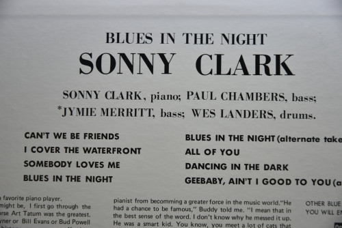 Sonny Clark [소니 클락] ‎- Blues In The Night (KING) - 중고 수입 오리지널 아날로그 LP