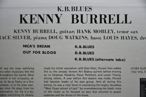 Kenny Burrell [케니 버렐] ‎- K.B. Blues (KING) - 중고 수입 오리지널 아날로그 LP