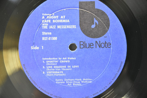 The Jazz Messengers [재즈 메신저스] ‎- At The Cafe Bohemia Volume 2 (UA) - 중고 수입 오리지널 아날로그 LP
