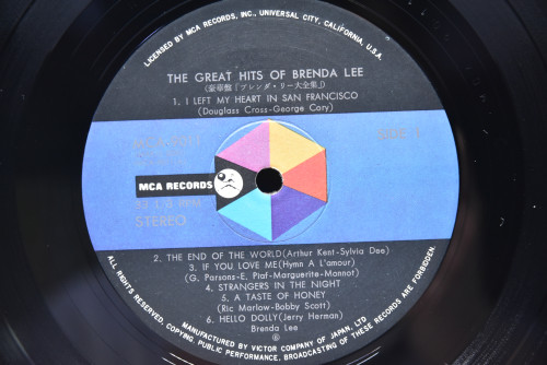 Brenda Lee [브랜다 리] - The Great Hits Of Brenda Lee ㅡ 중고 수입 오리지널 아날로그 LP