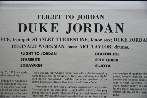 Duke Jordan [듀크 조단] ‎- Flight Tio Jordan (UA) - 중고 수입 오리지널 아날로그 LP
