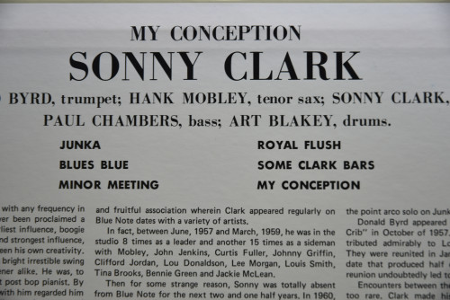 Sonny Clark [소니 클락] ‎- My Conception (KING) - 중고 수입 오리지널 아날로그 LP