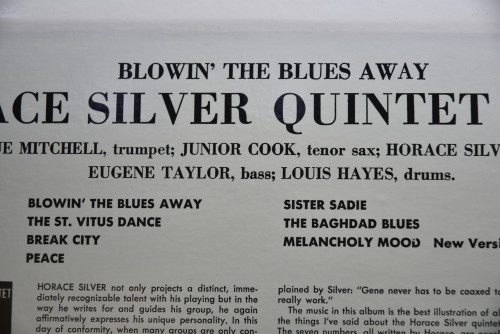 The Horace Silver Quintet &amp; The Horace Silver Trio [호레이스 실버] ‎- Blowin&#039; The Blues Away - 중고 수입 오리지널 아날로그 LP