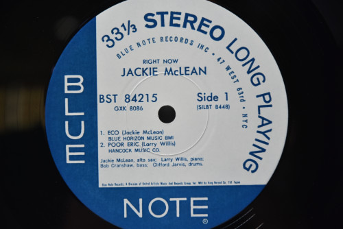 Jackie McLean [재키 맥린] ‎- Right Now! (KING) - 중고 수입 오리지널 아날로그 LP