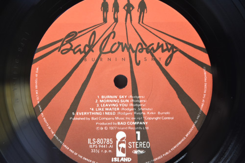 Bad Company [배드 컴퍼니] - Burnin&#039; Sky ㅡ 중고 수입 오리지널 아날로그 LP