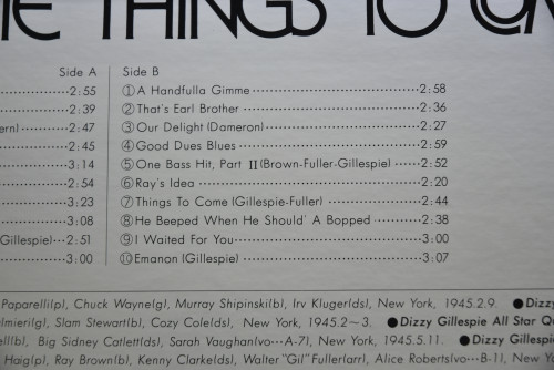 Dizzy Gillespie [디지 길레스피] ‎- Things To Come - 중고 수입 오리지널 아날로그 LP