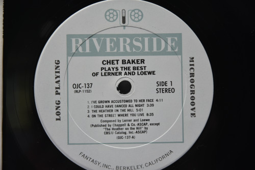 Chet Baker [쳇 베이커]‎ - Plays The Best Of Lerner &amp; Loewe (OJC) - 중고 수입 오리지널 아날로그 LP