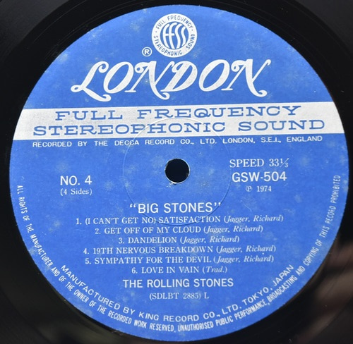 The Rolling Stones [롤링 스톤즈] - Big Stones ㅡ 중고 수입 오리지널 아날로그 2LP