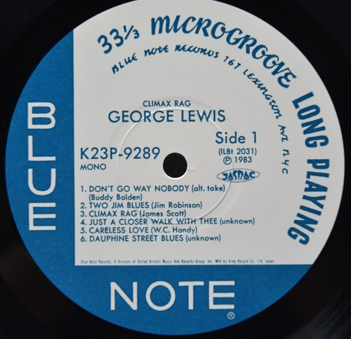 George Lewis [조지 루이스]- George Lewis And His New Orleans Stompers Volume 2 - 중고 수입 오리지널 아날로그 LP